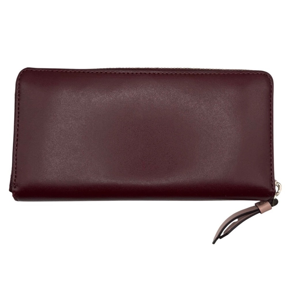 KATE SPADE Staci Colorblock Large Continental Wallet, Deep Red and Blush Pink - Picture 2 of 13